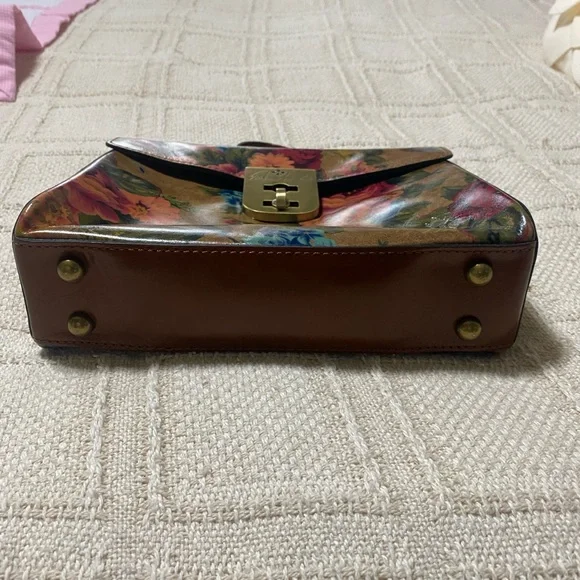 Vintage Patricia Nash Floral Leather Handbag - Picture 2 of 4
